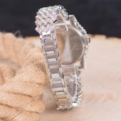 Trend Gümüş Renk Çelik Kordonlu Zirkon Taş Kaplama Lüx Kadın Kol Saati ST-303997 thumbnail 2