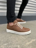 JY152 Cool Bağcıklı Cilt Erkek Günlük Spor Klasik Ayakkabı CBT - Taba thumbnail 1