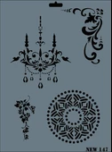 Rich New Seri N-147 Stencil 35x25 cm - 1