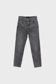 Gri Likrasız Mom Jean Pantolon - 4