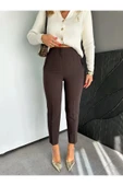 ZR Model Orijinal Marka Fileto Detaylı Kumaş Pantolon Dar Paça Pantolon thumbnail 1