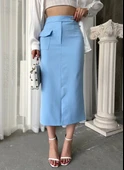 Uzun düğmeli etek thumbnail 2