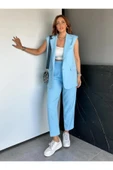 Zr Model Marka Vatkalı Yelek Pantolon Takım - Havuç Pantolon Uzun Yelek Düz Renk Takım - 1