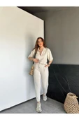 Gri Yaka Ve Paçası Fermuarlı Takım - 5
