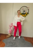 Krep Kumaş Fuşya Dar Paça Pantolon - 2