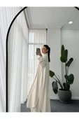 Kimono Takın Uzun Maxi Boy Gömlek Pantolonlu Takım - 4