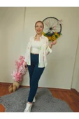 Krep Kumaş Yeşil Dar Paça Pantolon - 3