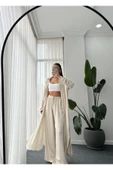 Kimono Takın Uzun Maxi Boy Gömlek Pantolonlu Takım - 3