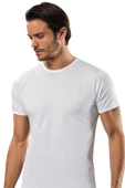 ERDEM İÇ GİYİM Erdem Beyaz Gold Modal 0 Yaka T-shirt 1552 - 1