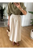 Siyah Beli Lastikli Poplin Yandan Cepli Etek - 4