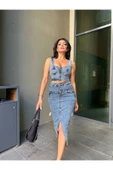 Özel Tasarım Büstiyer Kot Etek Takım - 1