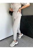Gri Yaka Ve Paçası Fermuarlı Takım - 9