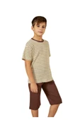 Weweus Kahve Erkek Çocuk Pijama Takımı 816 - 1