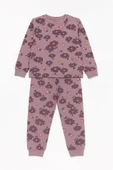 Purple Flower Desenli Kız Çocuk  Pijama Takımı thumbnail 5