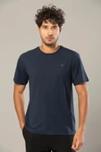 Weweus Lacivert Logolu Erkek Modal Basic Tişört 239 thumbnail 1