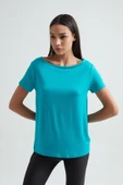 ERDEM İÇ GİYİM Erdem Turkuaz Viskon Kadın Uzun Tişört 214 thumbnail 1