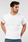 ERDEM İÇ GİYİM Weweus Erkek Beyaz Süper Ince Doğal Bambu Lüks Tişört 1130 thumbnail 5