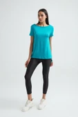 ERDEM İÇ GİYİM Erdem Turkuaz Viskon Kadın Uzun Tişört 214 thumbnail 2