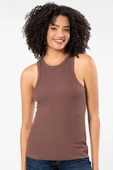 ERDEM İÇ GİYİM Weweus Kahve Viskon Kaşkorse Halter Yaka Yumuşak Dokulu Atlet Body Tişört 2107 thumbnail 5