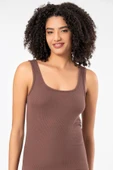 ERDEM İÇ GİYİM Erdem Weweus Kahve Viskon Kaşkorse Yumuşak Dokulu Atlet Body Tişört 2106 thumbnail 1