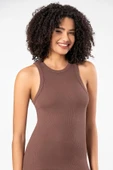 ERDEM İÇ GİYİM Weweus Kahve Viskon Kaşkorse Halter Yaka Yumuşak Dokulu Atlet Body Tişört 2107 thumbnail 1
