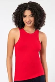 ERDEM İÇ GİYİM Weweus Kırmızı Viskon Kaşkorse Halter Yaka Yumuşak Dokulu Atlet Body Tişört 2107 thumbnail 5