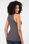 ERDEM İÇ GİYİM Weweus Antrasit Viskon Kaşkorse Halter Yaka Yumuşak Dokulu Atlet Body Tişört 2107 thumbnail 2