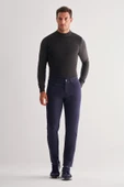 Koyu Lacivert Casual Slim Fit 5 cep Düz paça Pantolon 1003255320 thumbnail 2