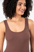 ERDEM İÇ GİYİM Erdem Weweus Kahve Viskon Kaşkorse Yumuşak Dokulu Atlet Body Tişört 2106 thumbnail 6