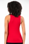 ERDEM İÇ GİYİM Weweus Kırmızı Viskon Kaşkorse Halter Yaka Yumuşak Dokulu Atlet Body Tişört 2107 thumbnail 2