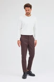 Sütlü Kahverengi Yan Cep Düz Paça Pamuklu Slim Fit Chino Casual Pantolon 1003255155 thumbnail 5