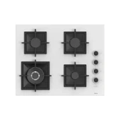 Ferre Steamart-Fryart-Silentart Serisi Beyaz Set (SC406-WFA + QEP64CB +D064-SA ) - Döküm Izgara / 65 cm Ocak - 2