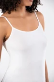 ERDEM İÇ GİYİM Weweus Beyaz Süper Ince Doğal Bambu Lüks Ip Askılı Atlet Tshirt Body 2310 thumbnail 1
