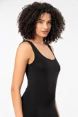 Weweus Siyah Micro Modal Premium Kadın Atlet Tshirt Body 2110 - 8