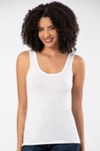 Weweus Beyaz Micro Modal Premium Kadın Atlet Tshirt Body 2110 - 4