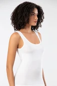 Weweus Beyaz Micro Modal Premium Kadın Atlet Tshirt Body 2110 - 7