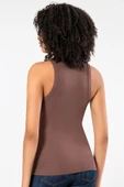 ERDEM İÇ GİYİM Weweus Kahve Viskon Kaşkorse Halter Yaka Yumuşak Dokulu Atlet Body Tişört 2107 thumbnail 2