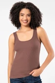 ERDEM İÇ GİYİM Erdem Weweus Kahve Viskon Kaşkorse Yumuşak Dokulu Atlet Body Tişört 2106 thumbnail 5