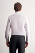 Beyaz Yarım İtalyan Yaka Uzun Kol Easy To Iron Slim Fit Pamuklu Gömlek 1004255301 thumbnail 7