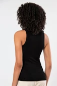 ERDEM İÇ GİYİM Weweus Siyah Viskon Kaşkorse Halter Yaka Yumuşak Dokulu Atlet Body Tişört 2107 - 2