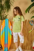 Weweus Yeşil Kız Çocuk Pijama Takımı 801 - 2