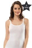 ERDEM İÇ GİYİM Erdem 3'lü Beyaz Strap Atlet 2166 thumbnail 1