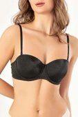 ERDEM İÇ GİYİM Weweus Siyah B Cup Dolgusuz Parlak Sütyen 2540 thumbnail 2