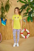 Weweus Sarı Kız Çocuk Pijama Takımı 803 - 2