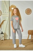 Weweus Gri Kız Çocuk Pijama Takımı 829 - 2