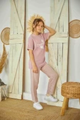 Weweus Gül Kurusu Kız Çocuk Düğmeli Pijama Takımı 804 - 2