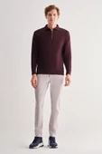 Mürdüm Uzun Kol Fermuarlı Yaka Cepsiz  Slim Fit  Triko 1012255150 - 2