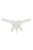 ERDEM İÇ GİYİM Weweus Ekru Dantelli Tanga Külot 2327 thumbnail 2
