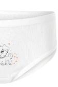 ERDEM İÇ GİYİM Erdem Beyaz Ribana Baskılı Kız Çocuk Külot 4340 thumbnail 3