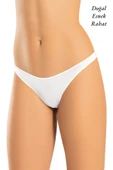 ERDEM İÇ GİYİM Weweus Beyaz Süper Ince Doğal Bambu Lüks Tanga 2517 thumbnail 2